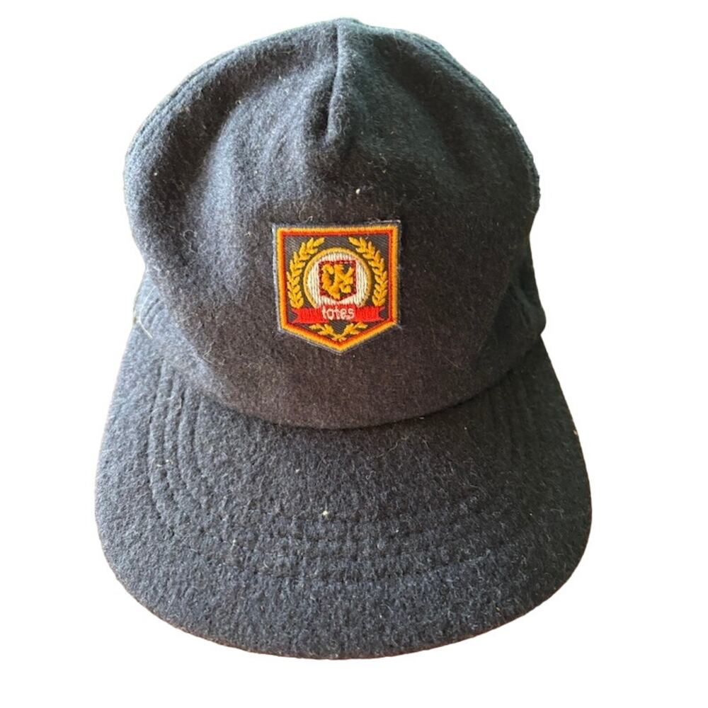 80s Wool Totes hat cap vintage adjustable navy blue dad hat insignia and in EUC